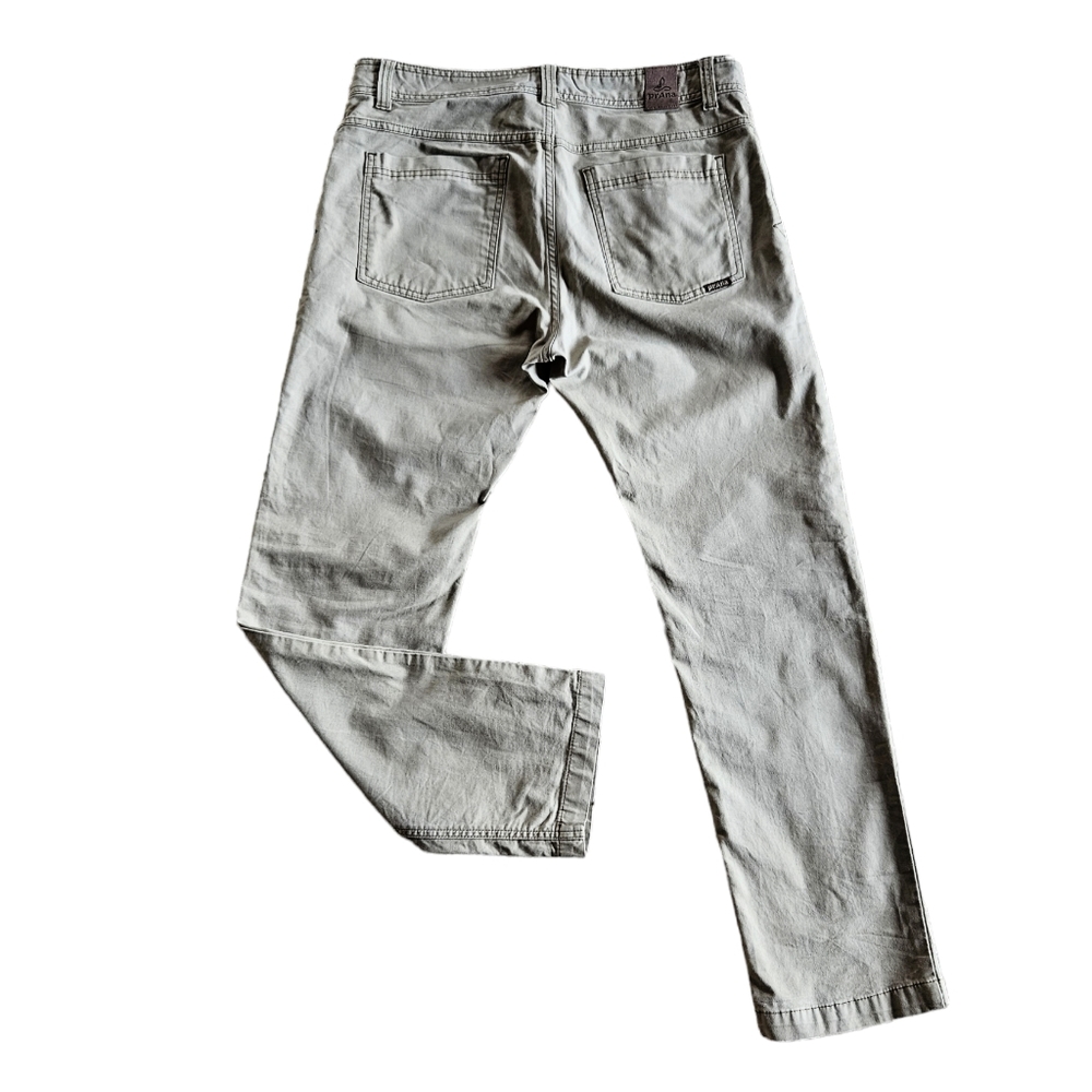 Prana Men's 33X30 Slim Fit Gray/Tan Pants